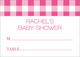Pink Gingham Folded Place Cards Image 3 of 5